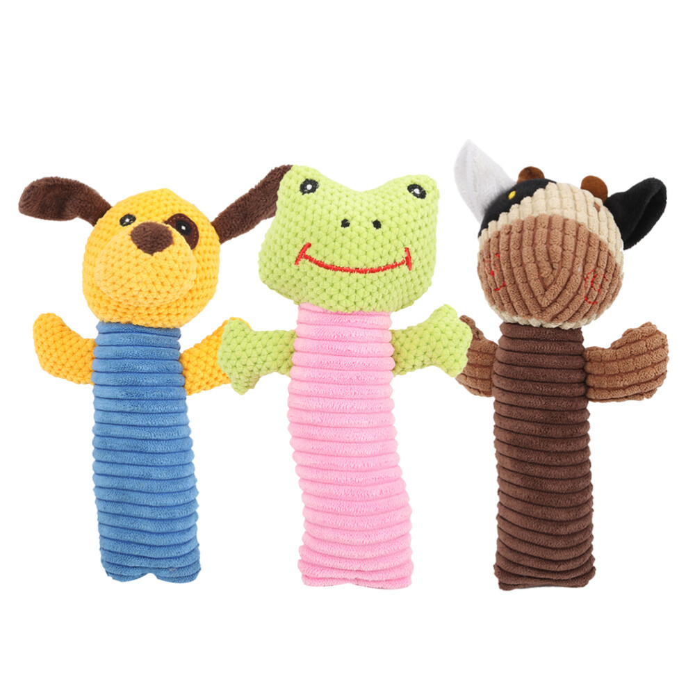 3 PCS Dog Toy Stuffed Sloth Plush Coffee Calf Pet Toys for Small Dogs