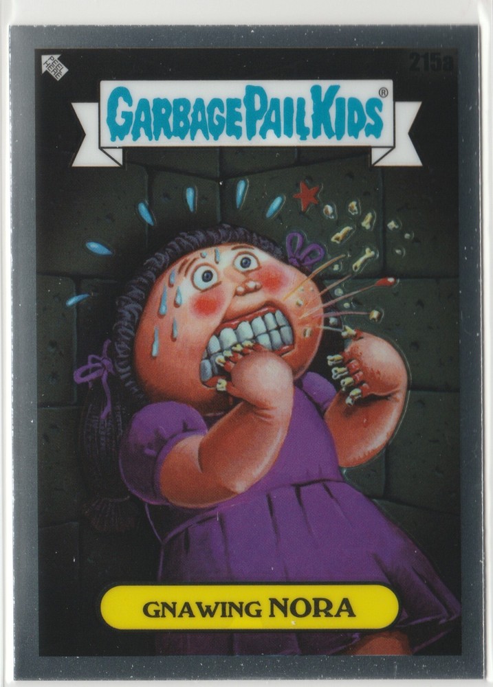Gnawing Nora #215a Garbage Pail Kids GPK 2023 Chrome Series 6 CS6 Trading Card