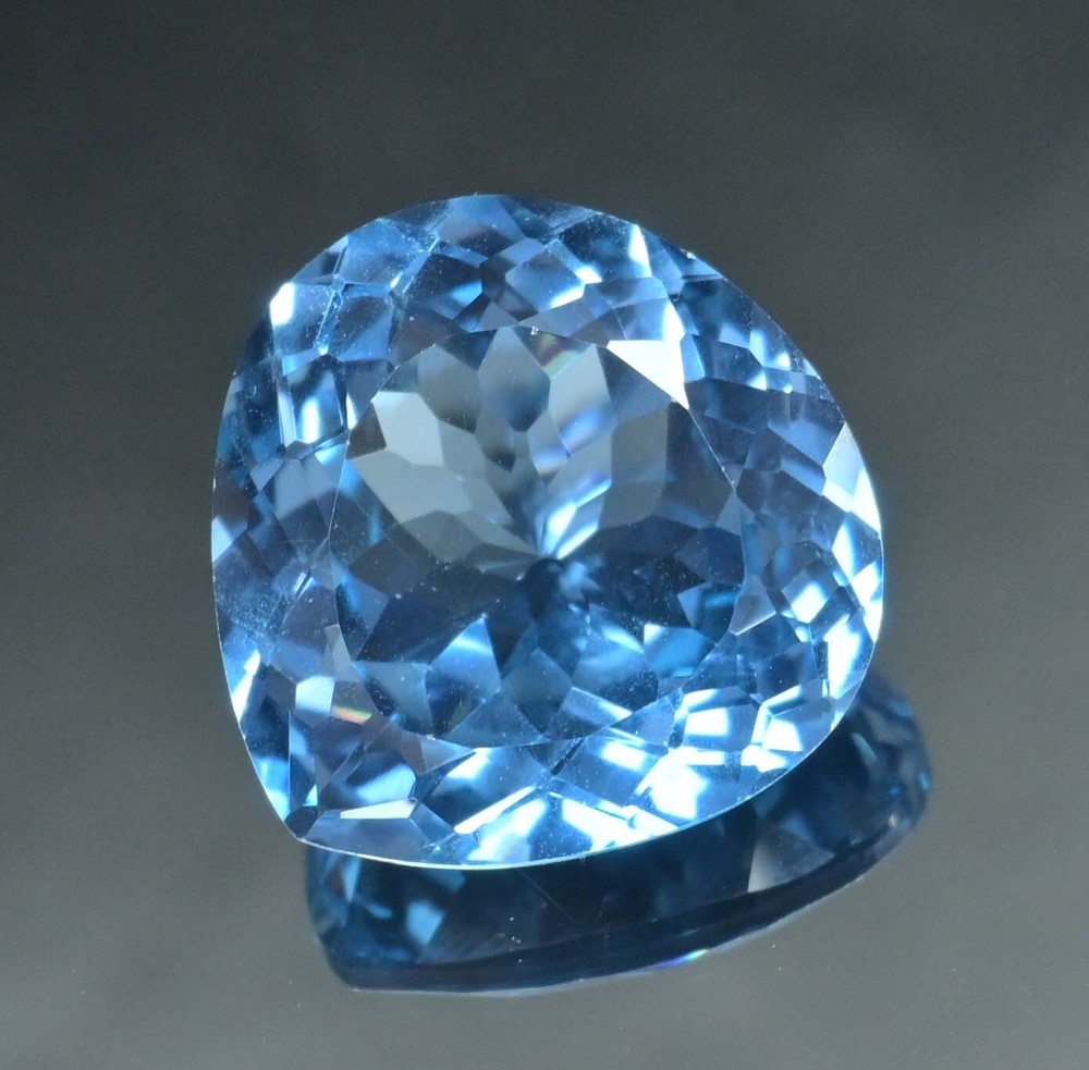 Natural Namibian Blue Jeremejevite 35.90 Ct Pear Certified Flawless Gemstone