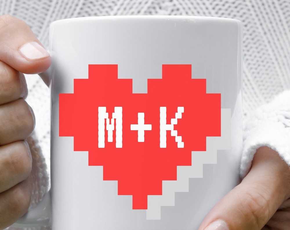 Customized Heart Mug Valentine's Day Mug Couples Mug Mugs For Couples Couple Ini