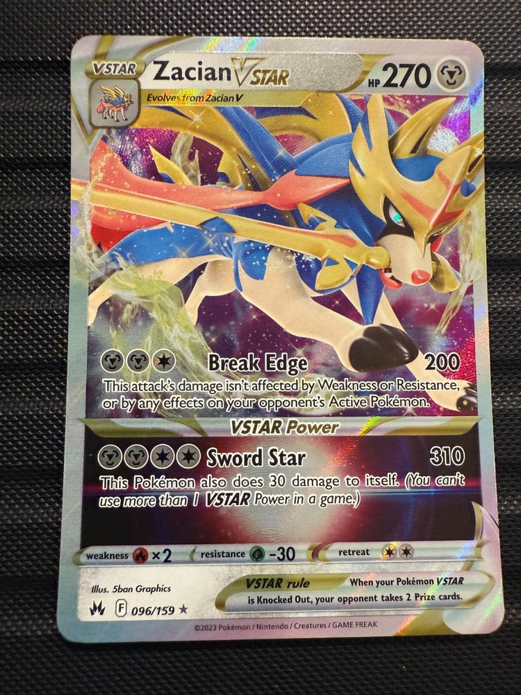 Zacian VSTAR 096/159 Ultra Rare NM Crown Zenith Pokemon Card