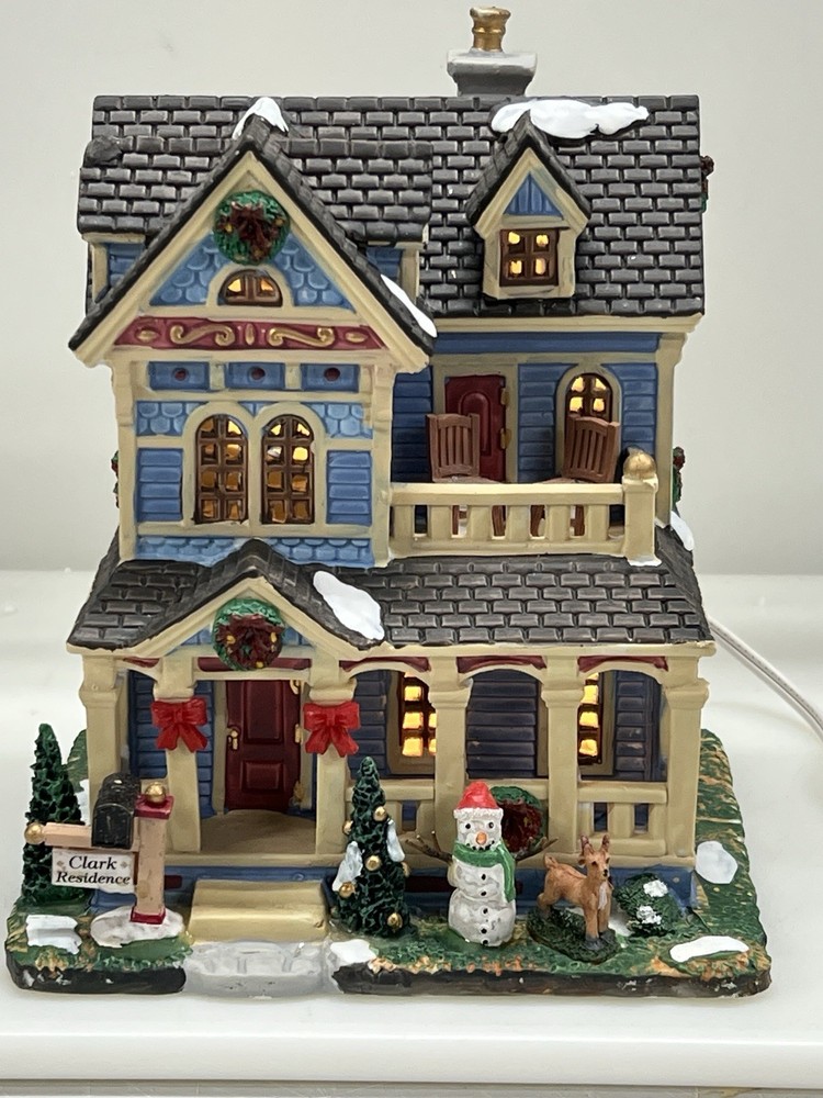 Lemax Clark Residence Porcelain Christmas Village House Lighted 2013 Collection