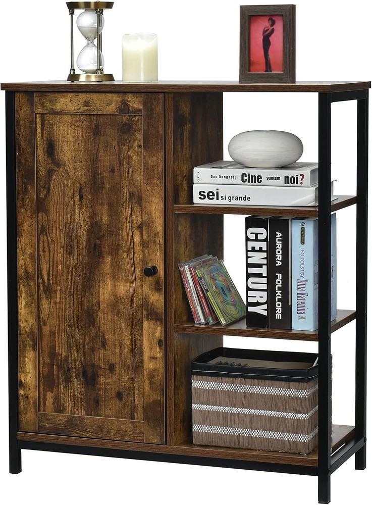 Industrial Style Floor Cabinet, Multifunctional Floor Storage Cabinet