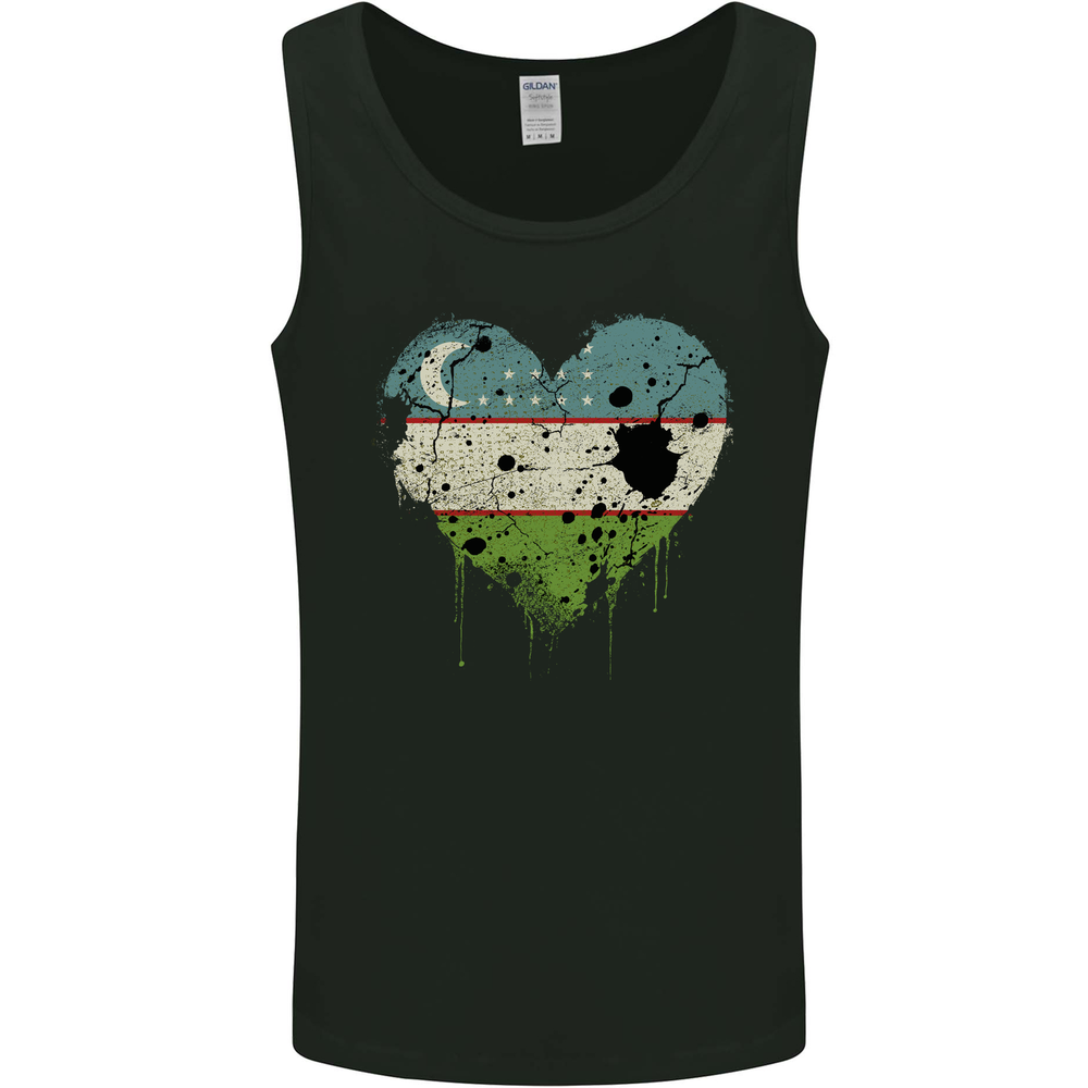 Love Uzbekistan Flag Ukbek Day Football Mens Vest Tank Top