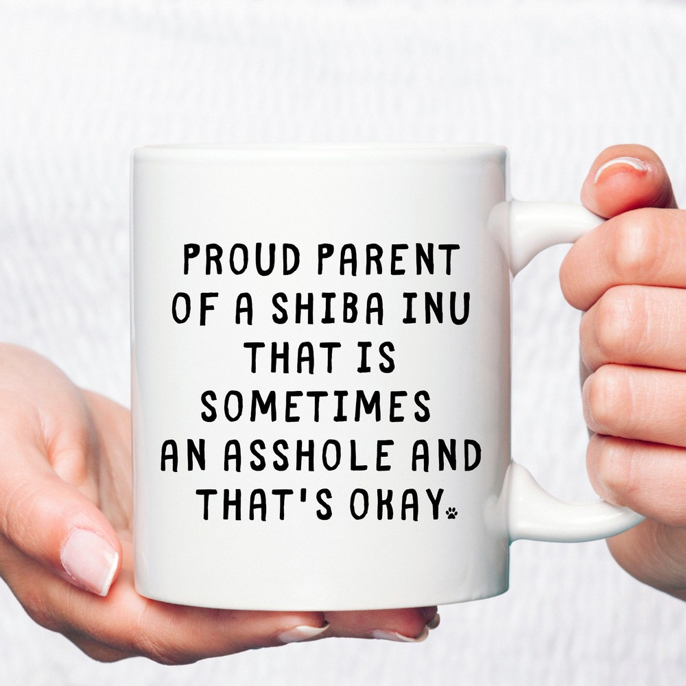 Shiba Inu Dad Funny Coffee Mug Gift for Shiba Inu Dog Moms and Dads