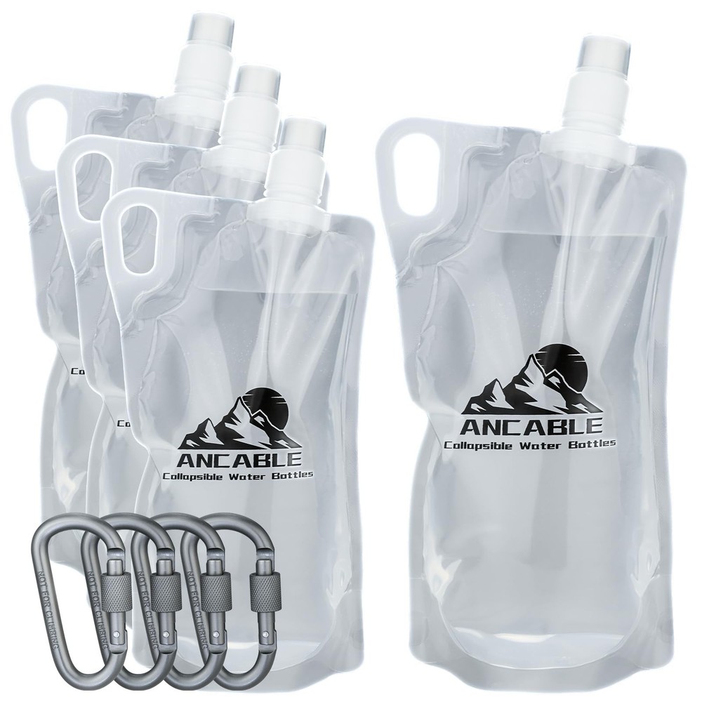 Portable Collapsible Water Bottle - 550ml BPA-Free Silicone Foldable for Travel