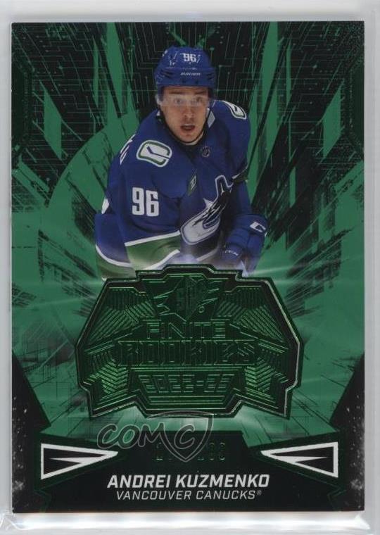 2022-23 SPx Finite Rookies Green /199 Andrei Kuzmenko #F-36 Rookie RC