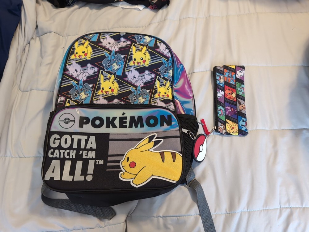 Back To School Pokemon Back Pack And Pencil Bag-image