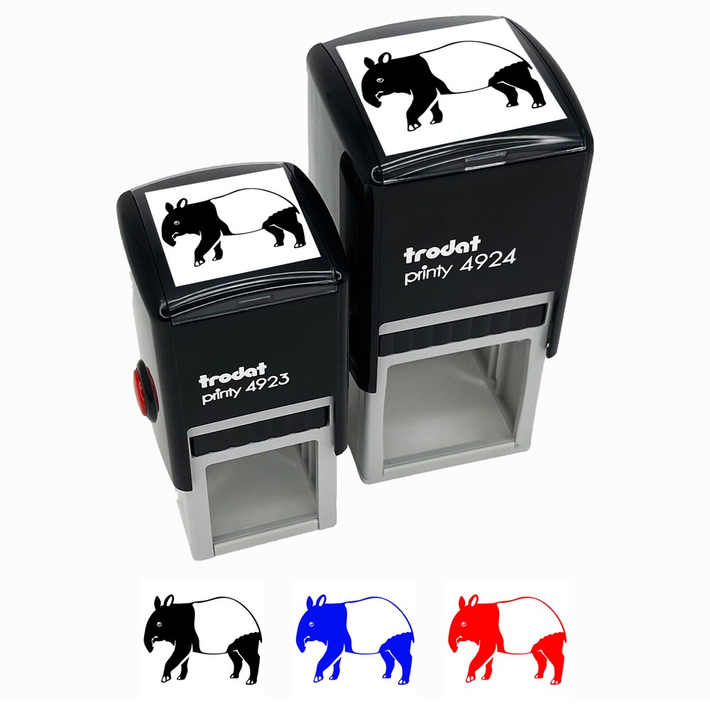 Simple Malayan Asian Tapir Self-Inking Rubber Stamp Ink Stamper