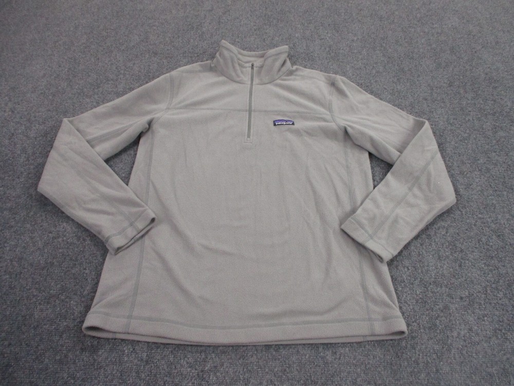 Patagonia Micro D Fleece Jacket for Women Lightweight Gray Logo Casual Adult Size M  