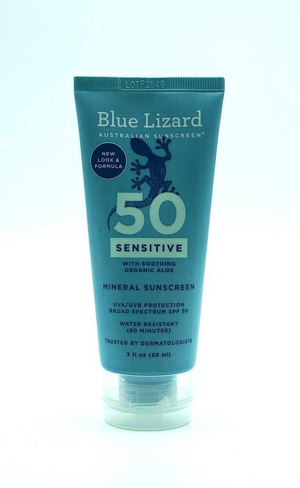 Blue Lizard Sensitive SPF 50+ Zinc Oxide Sunscreen 3oz Sealed Exp 11/2026
