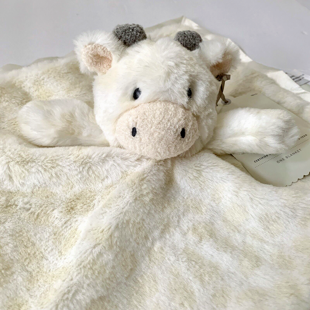 Cloud Island Giraffe Security Blanket Lovey Crib Toy Cream Satin Lining 14