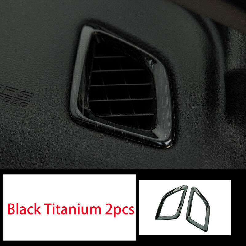 Black Titanium L&R AC Air Outlet Vent Cover Trim Fit For Honda Accord 2018-2022