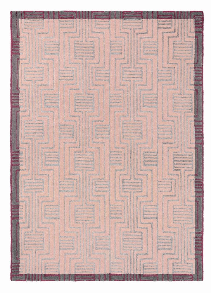 Ted Baker Kinmo Pink Rug Hand-tufted Area Rug Unique Rugs for Dining Room