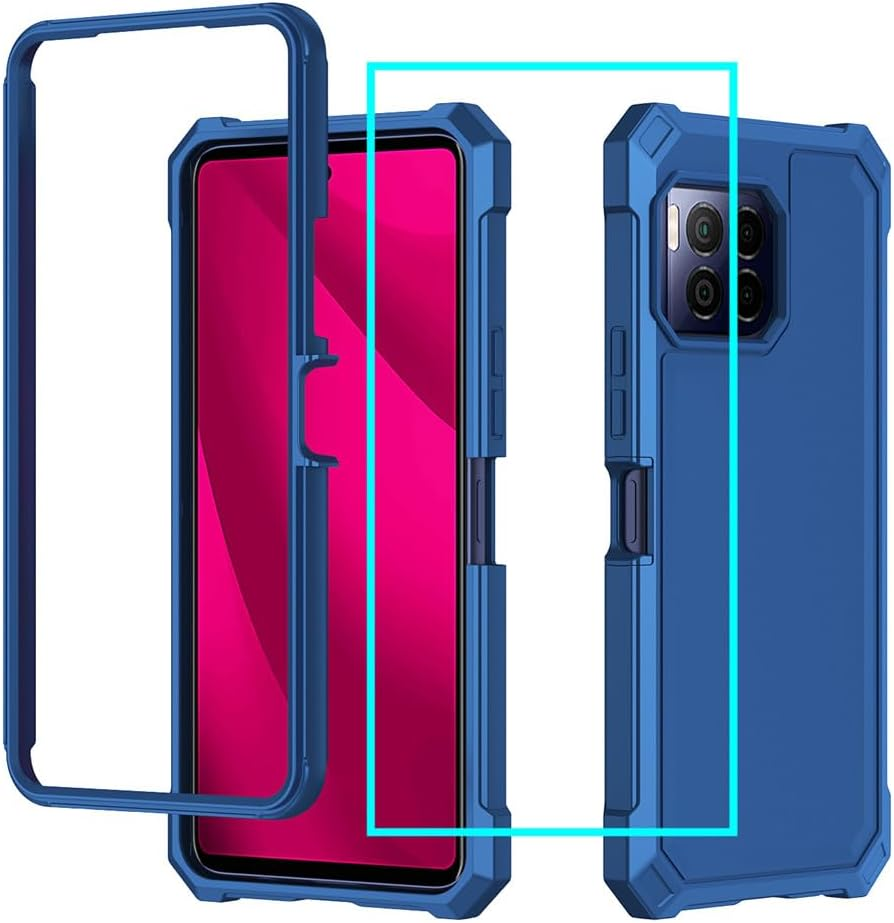T-Mobile Revvl 7 Pro 5G Case with Screen Protector Full Body Black