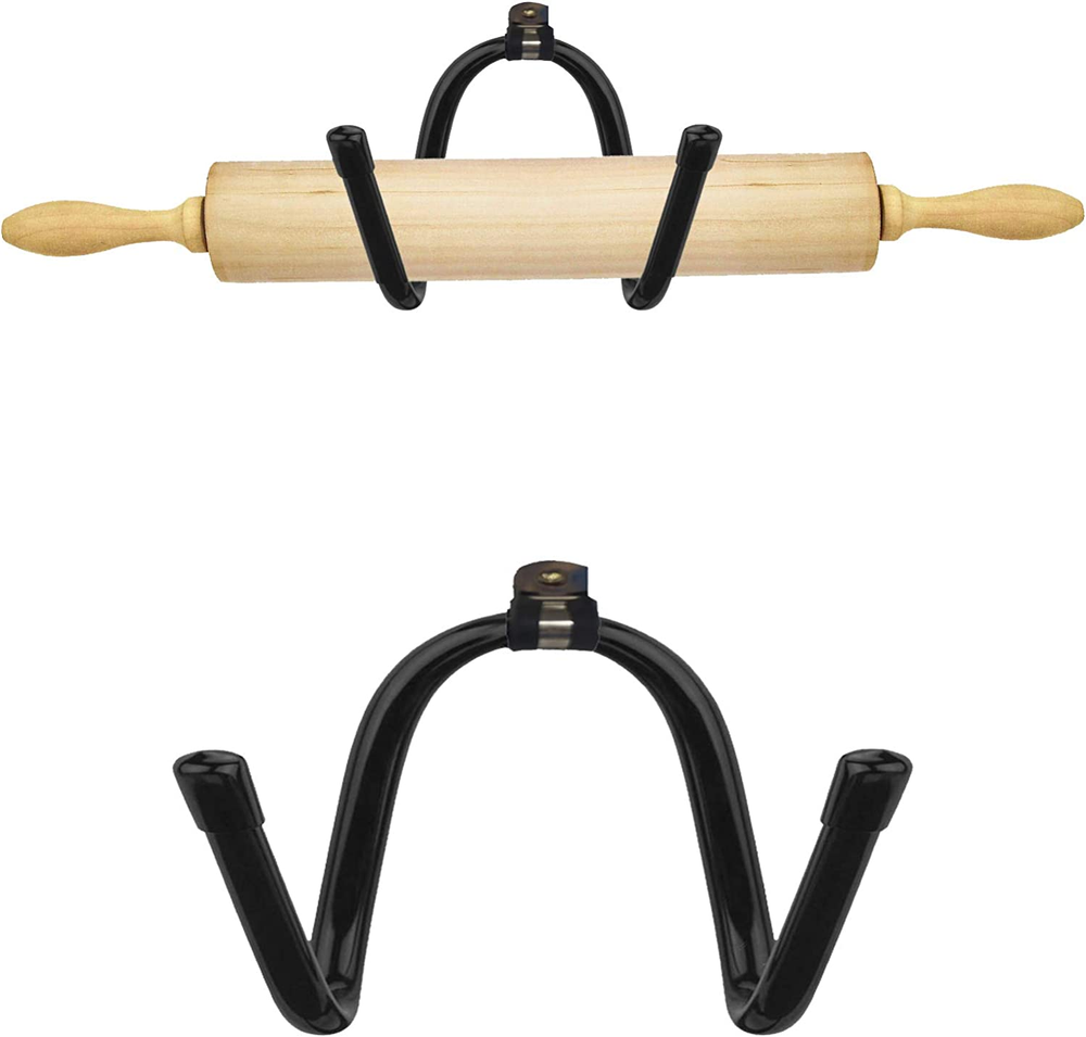 Rolling Pin Holder & Display Rack - Wall Mount Rustic Kitchen Organizer