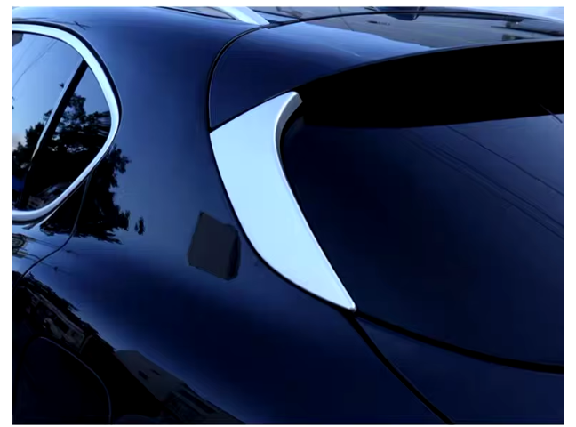 For Alfa Romeo Stelvio modified tailgate triangle decorative stickers SILVER