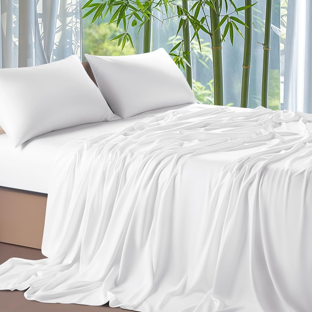 Bamboo Viscose Cal King Sheet Set - 4pc Ultra Cooling Breathable Soft