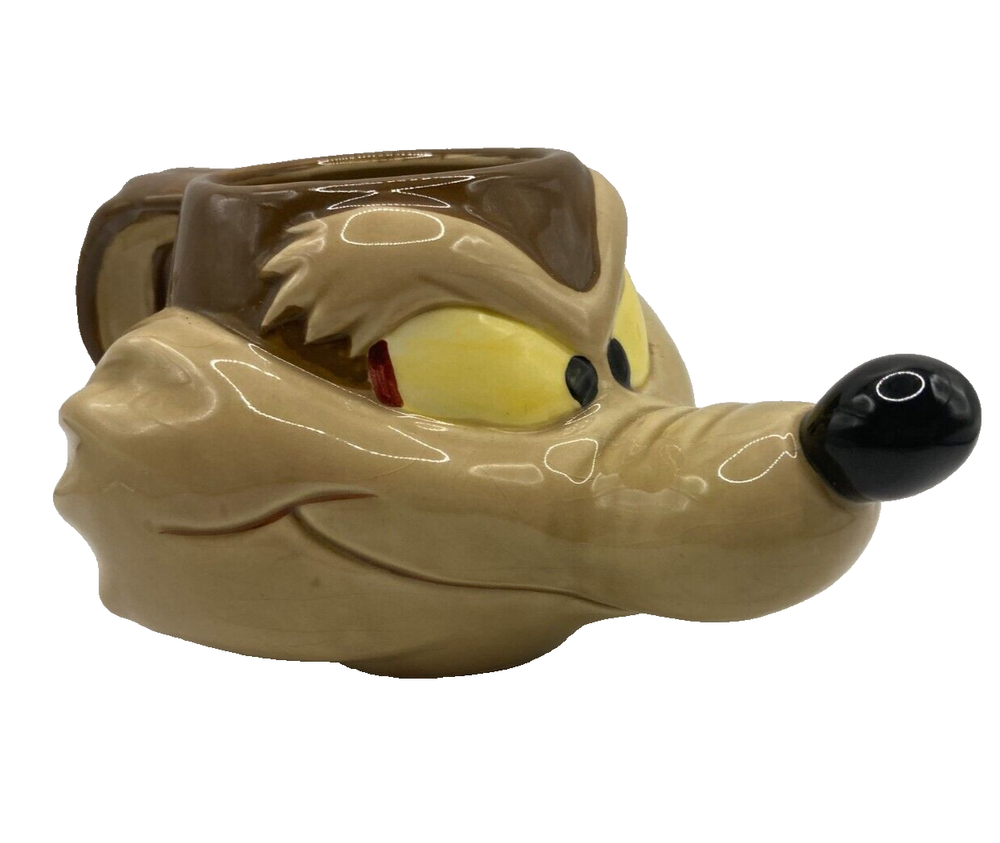 Vintage 1991 Looney Tunes Wild Coyote Warner Bros Collectible Mug