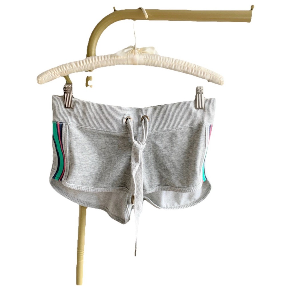 Vintage Juicy Couture Y2K Terry Shorts XS Rare USA Made Stripe