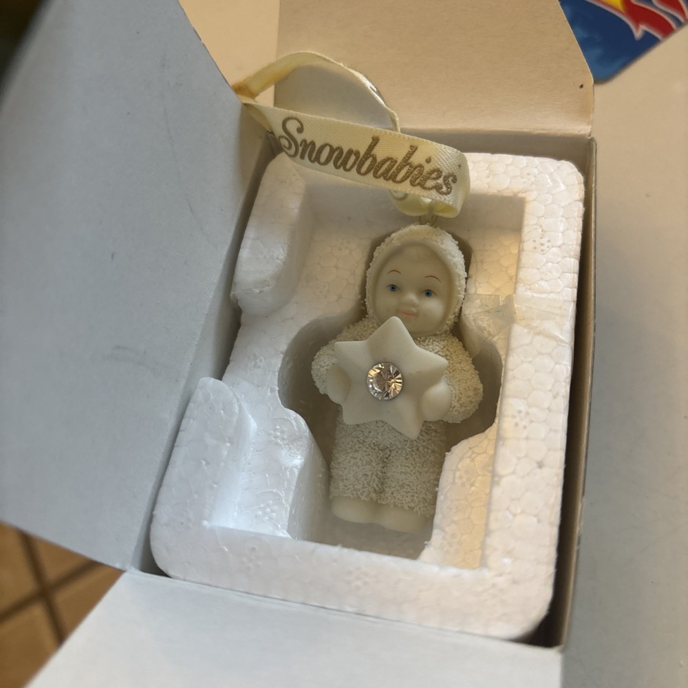 Vntg 2000 Dept. 56 Snowbabies “Starshine” Swarovski Crystal Ornament w/Orig Box