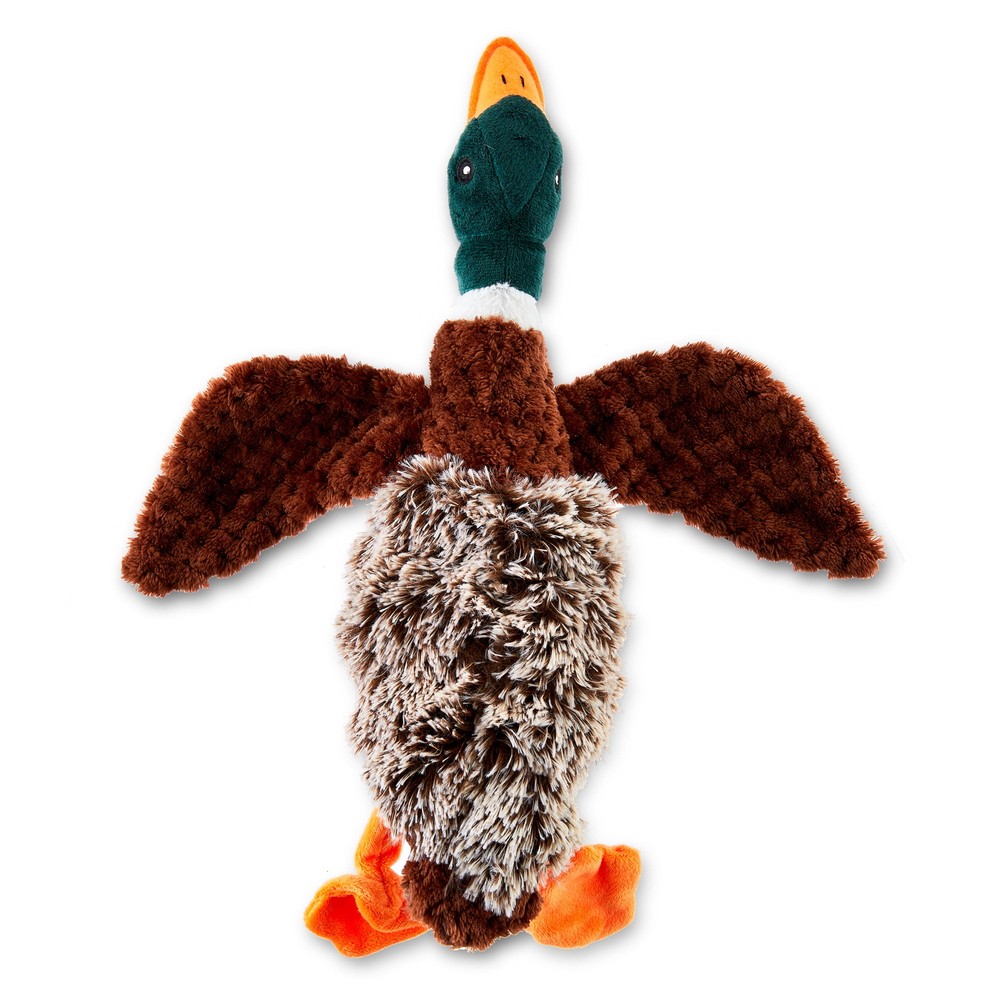 Colorful Plush Duck Dog Toy with Squeaker for Playtime Fun