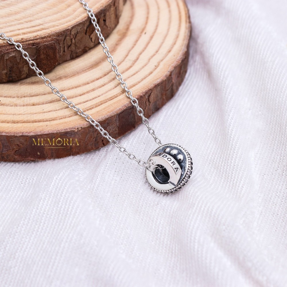 Lab Created Cubic Zircon Gemstone 925 Silver Round Necklace Gift Christmas Sale-image