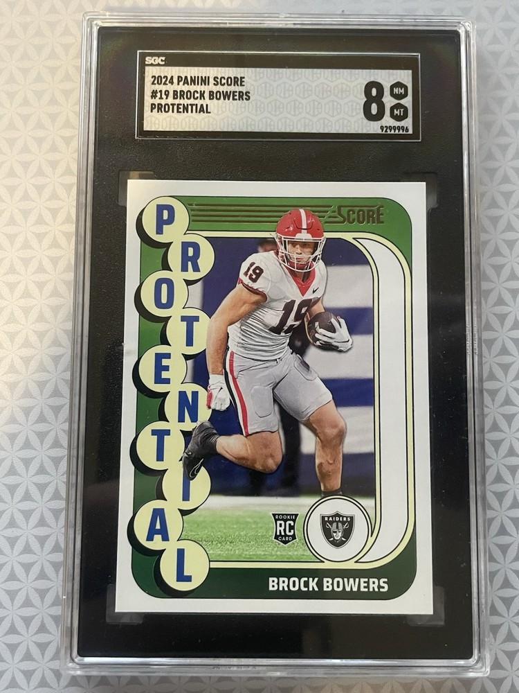 2024 Score Rookie Card Brock Bowers #19 Future NFL Star RC  