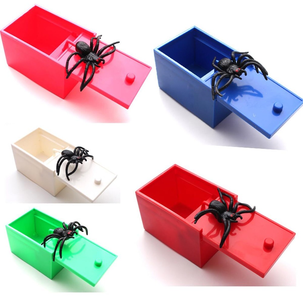 2024 New Upgraded Spoofing Prank Toy Spider Spooks a Plastic Box ,Plastic Spi...