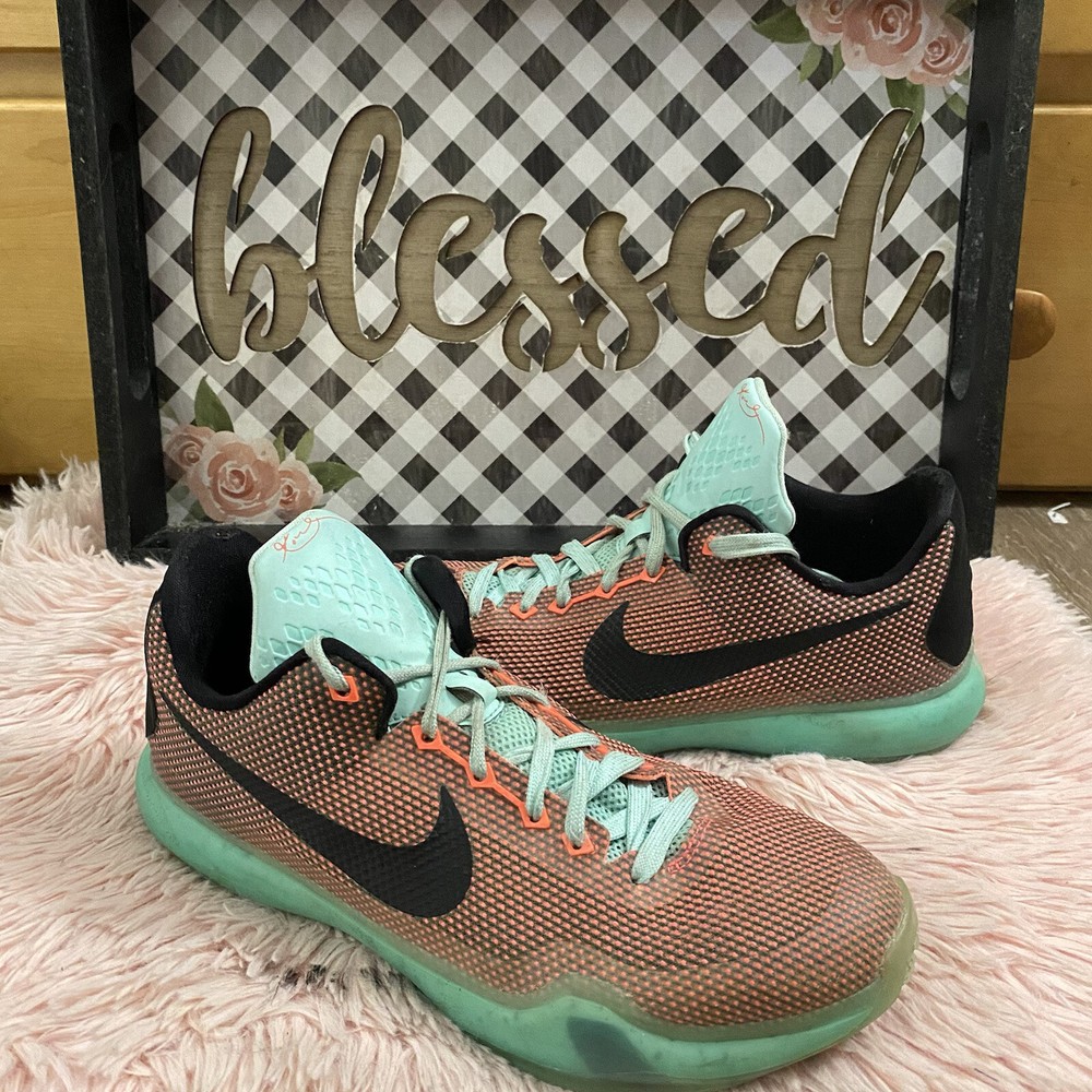 Nike Kobe X Easter Basketball Sz 6.5Y 726067-808 Hot Lava Sneakers