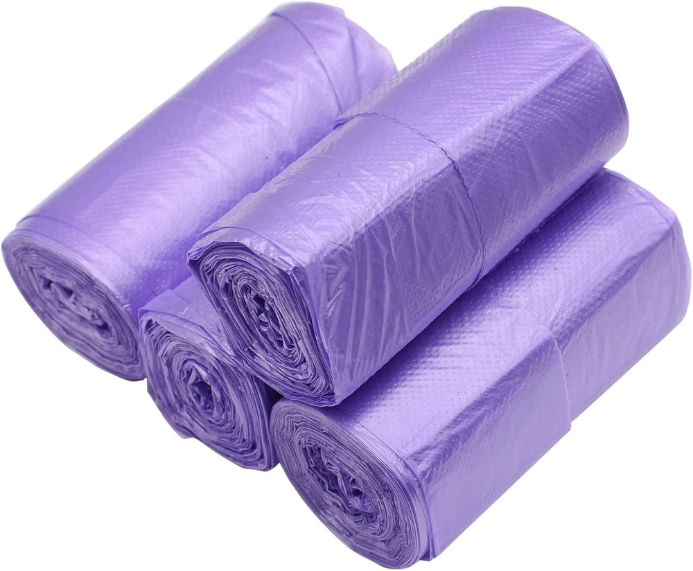 5 Rolls 4 Gallon Small Trash Bags with Handles for Office Bathroom Waste Bin