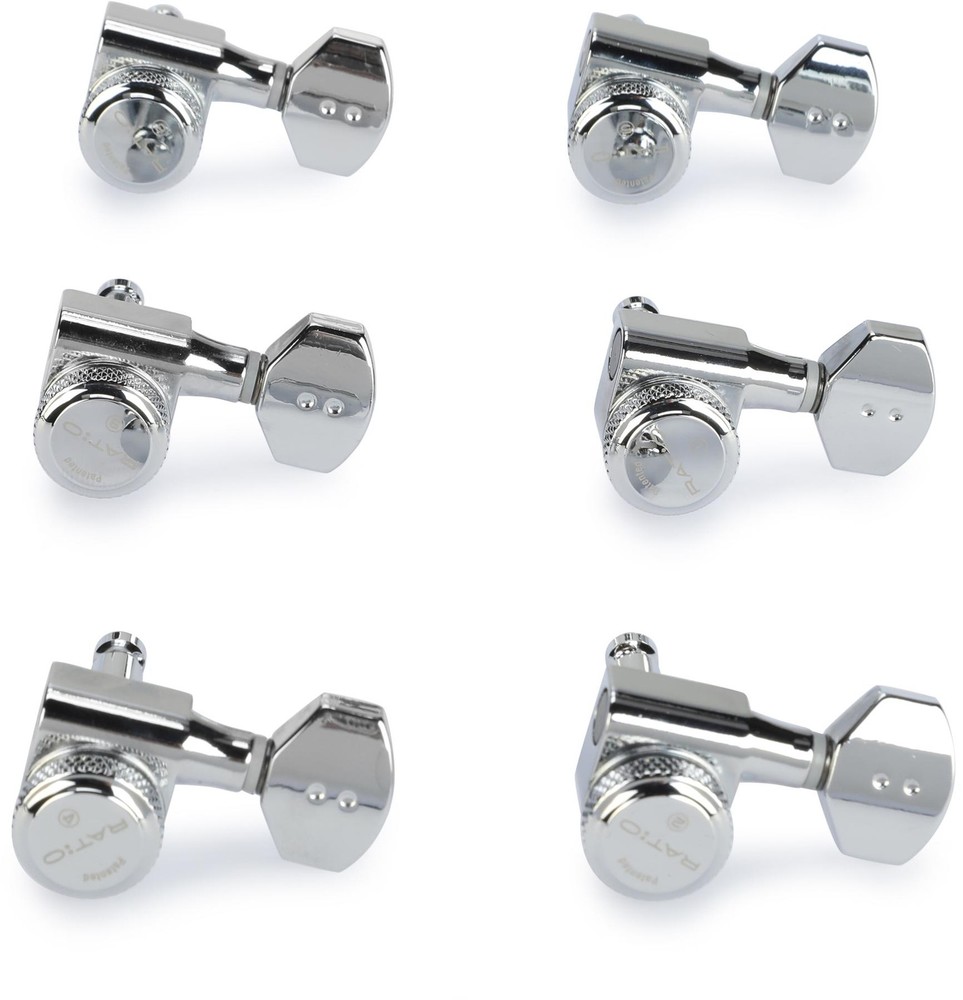 Graph Tech PRL-8721-C0 Ratio Electric 6-In-Line Locking Tuned Machine Heads -