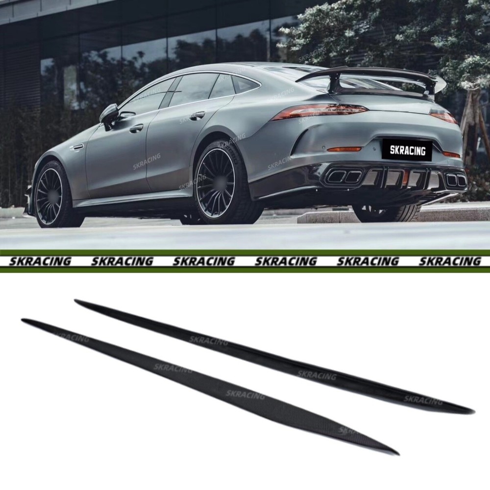 For Benz AMG GT43 GT53 2019-2023 Carbon Fiber Side Skirts Extension Lip Body Kit