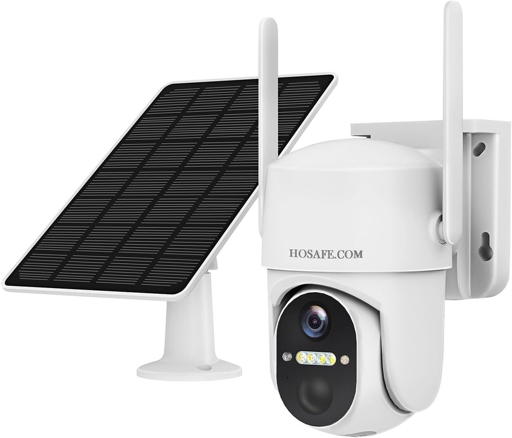Solar-Powered Wireless Outdoor Security Camera with Pan Tilt WiFi and Battery