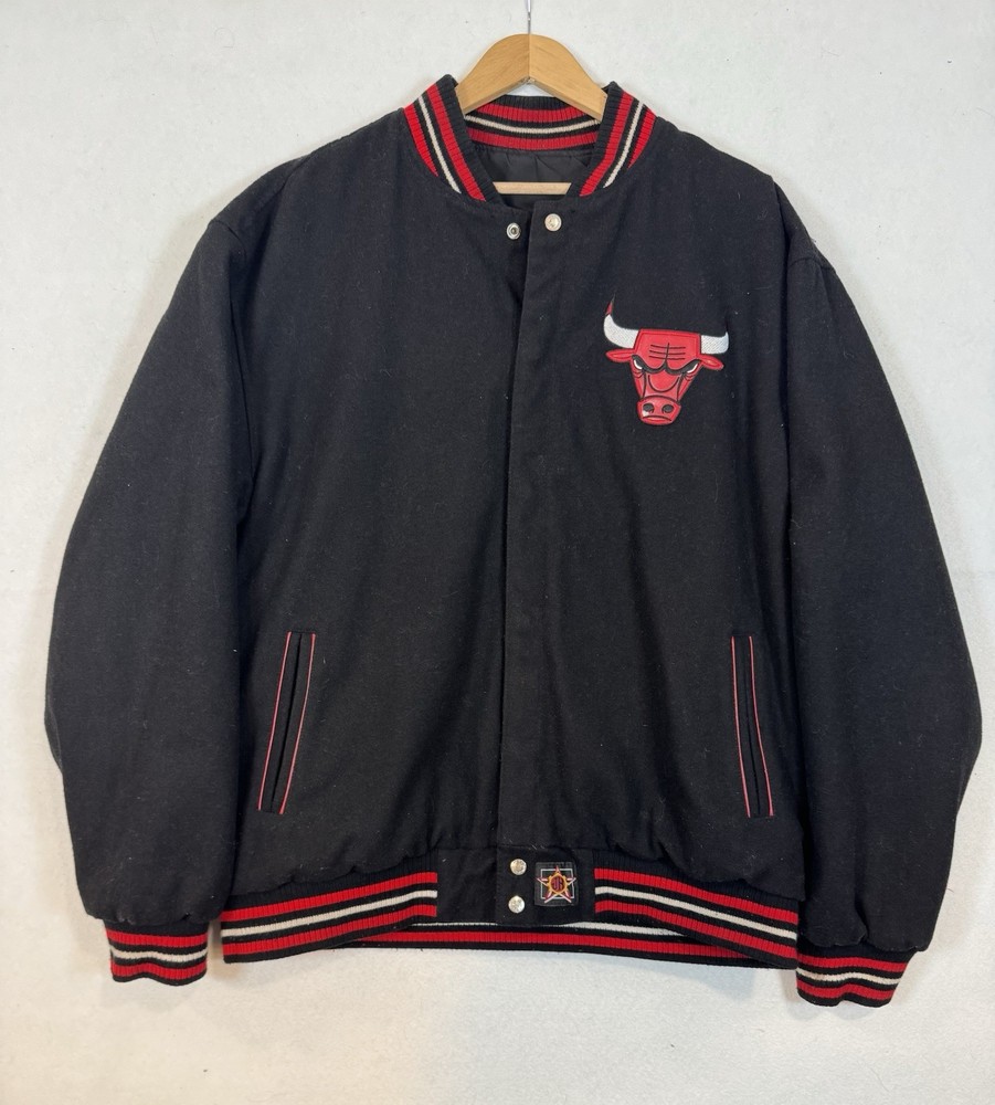 Vintage Jeff Hamilton Reversible NBA Chicago Bulls Varsity Jacket XL