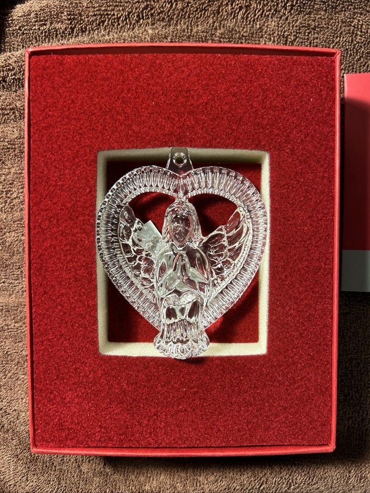 Waterford Crystal 2007 Angel Heart Christmas Ornament with Hanger