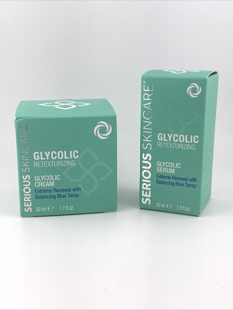 Serious Skincare Glycolic Retexturizing Face Serum & Cream Duo Set – NEW