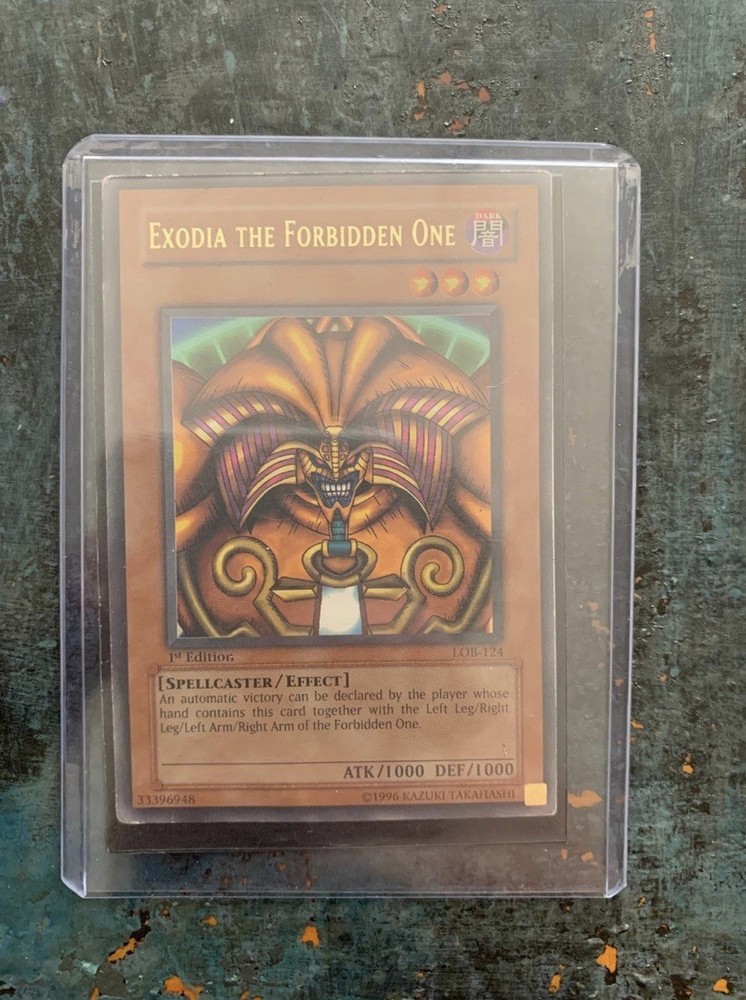 Lob-124 Exodia The Forbidden One 1st Edition Moderate To Heavily Played