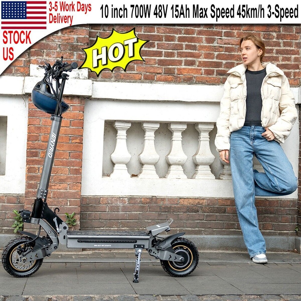 Adults Electric Scooters 700W Motors 48V 28 MPH Drive Commute Off Road E-Scooter