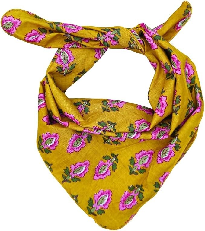 Bohemian Cotton Bandana Scarf Soft 100% Cotton Boho Neck Scarf