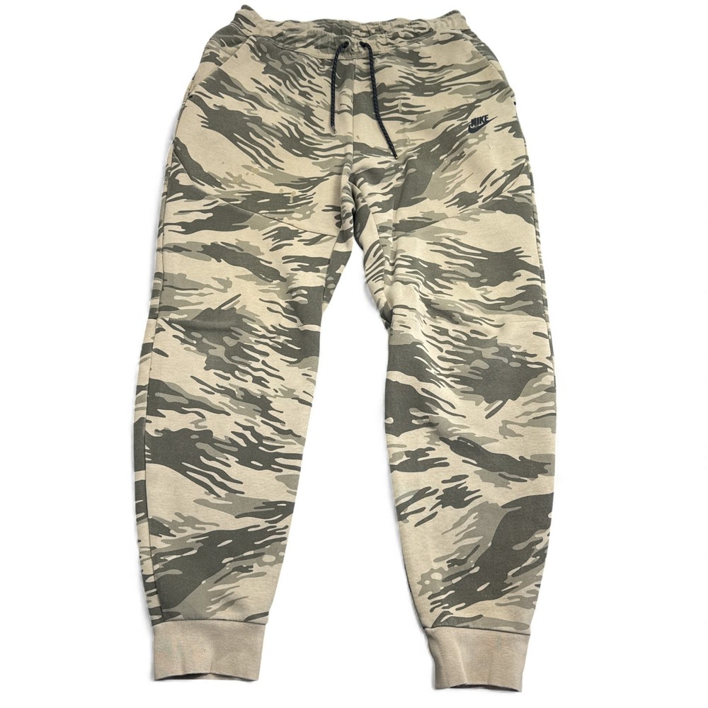 Nike Sportswear Tech Fleece Joggers Mens Size Medium Green Camo Sweatpants Gym