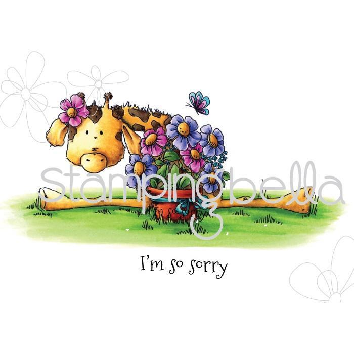 Adorable New Stamping Bella Gigi Giraffe Stuffie Rubber Stamp with Free US Shipping