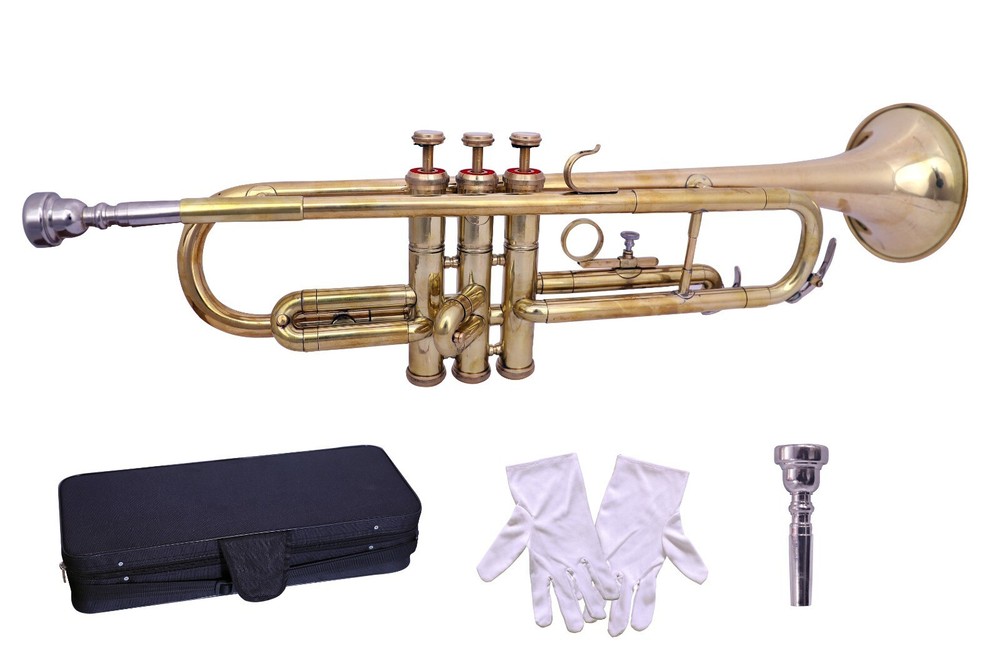Trumpet Brass Bb brass come with hard case and mouthpiece CHRISTMAS SALE NICE..-image