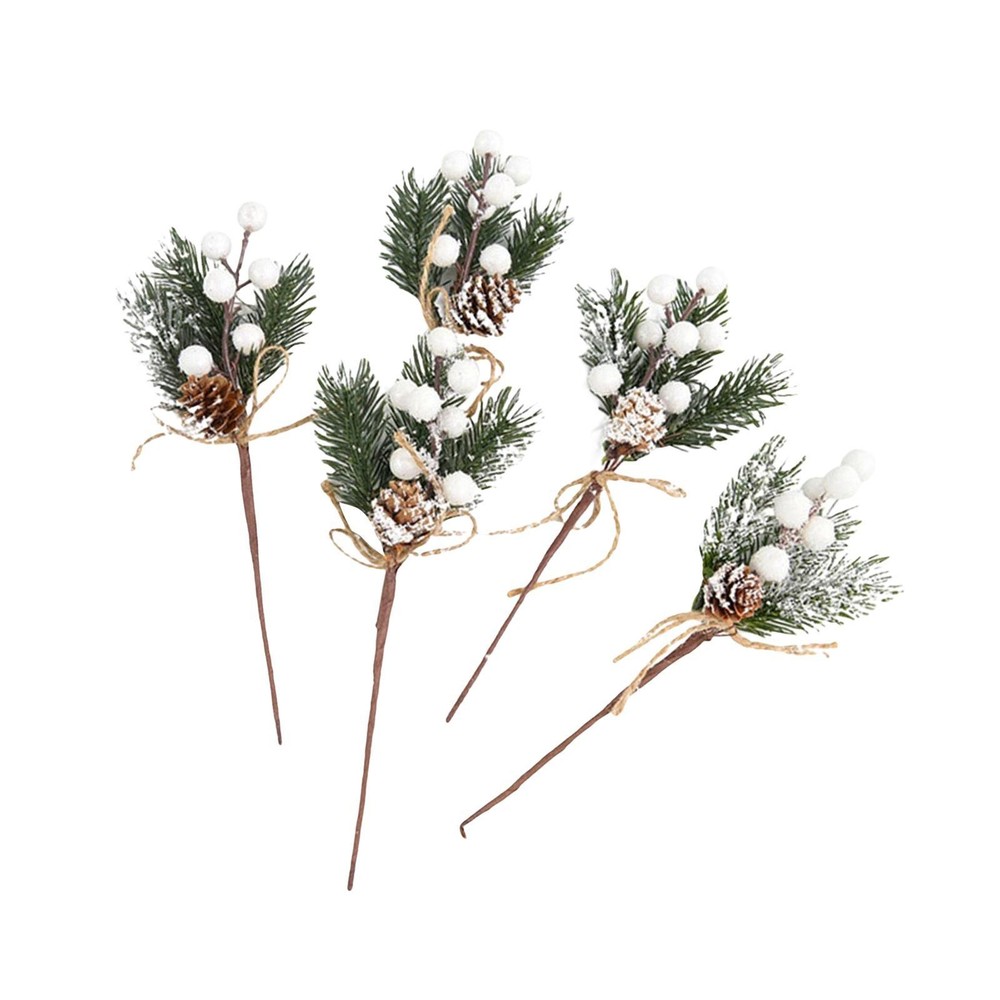 Christmas Artificial Berries Branches for Winter Wedding White