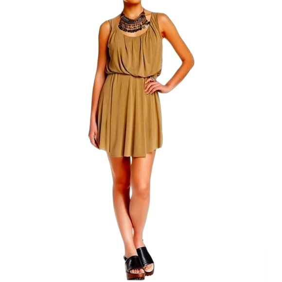 Free People True As Love Back Tie Detail Boho Tank Dress Size Large