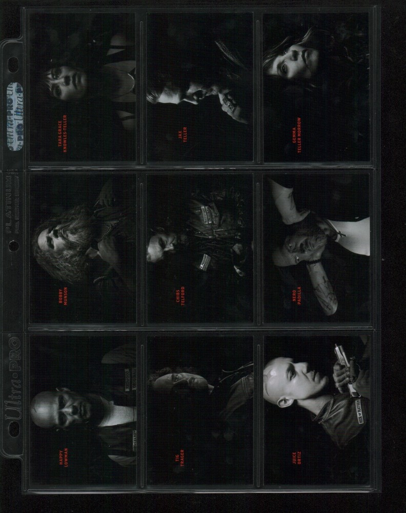 2015 Cryptozoic Sons of Anarchy Seasons 6 & 7 Full Gallery Set G1-G9 (405125)