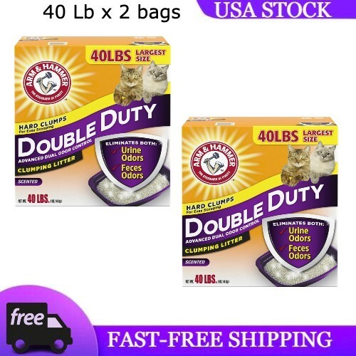 ARM & HAMMER Double Duty Cat Litter, Advanced Odor Control Clumping Cat Litter