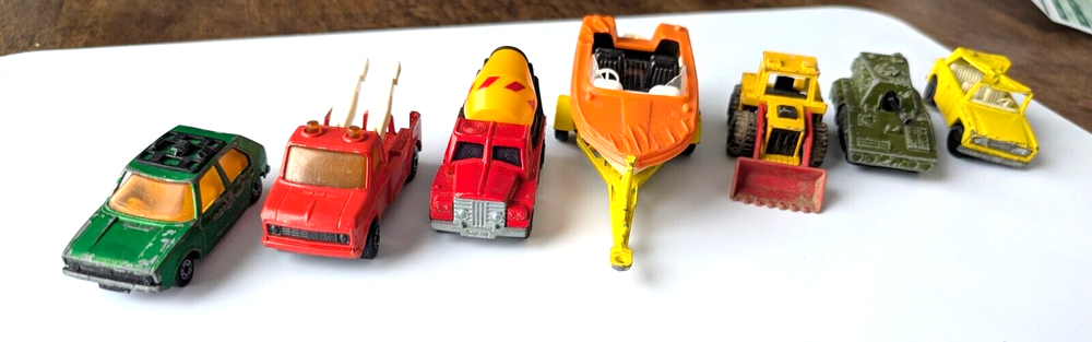 Rare Antique Vintage Matchbox/Lesney Lot Made In England, Diecast Truck/Car/Boat