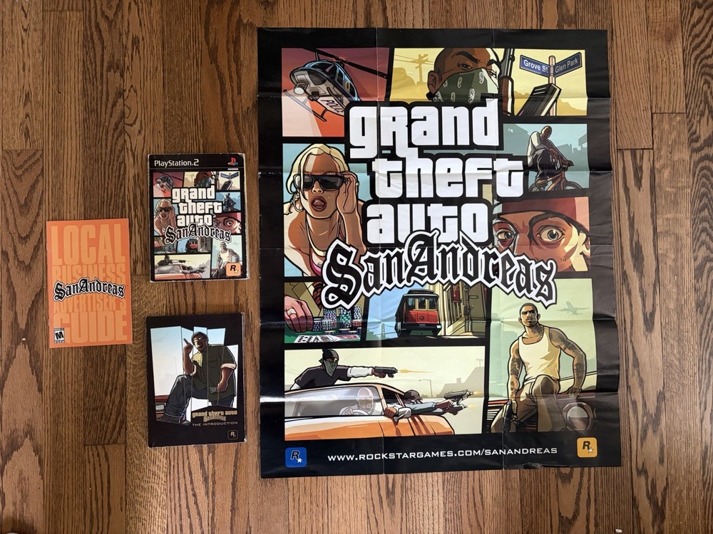 Grand Theft Auto San Andreas Cardboard Box Complete Edition for PS2