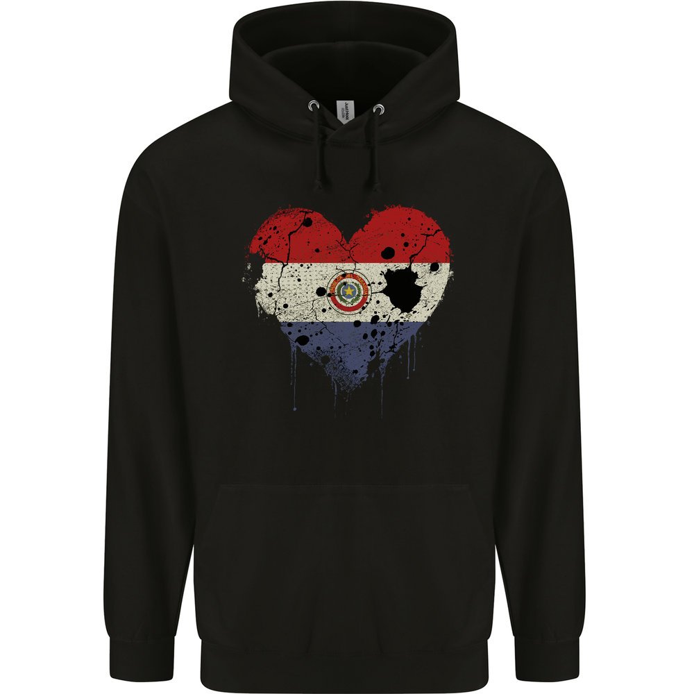 Love Paraguay Flag Paraguayan Day Football Mens 80% Cotton Hoodie